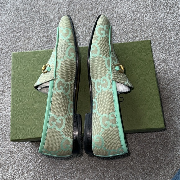 100% Authentic Gucci Jumbo GG Jordaan Canvas Flat - Picture 5 of 12